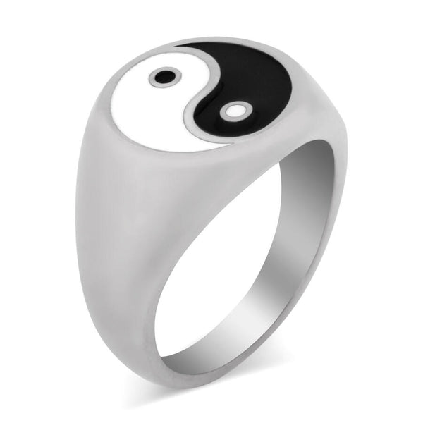 925 Sterling Silver Men's Yin Yang Ring